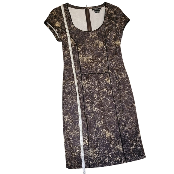 Peruvian Connection Dress Sheath Cap Sleeves Cotton Career Comfort US Size 2 - Picture 7 of 10